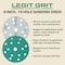 Legit Grit 6 inch Sand paper Disc, 15-Hole, 60 Grit, 50PK LG6-1560-50 - alternate 2